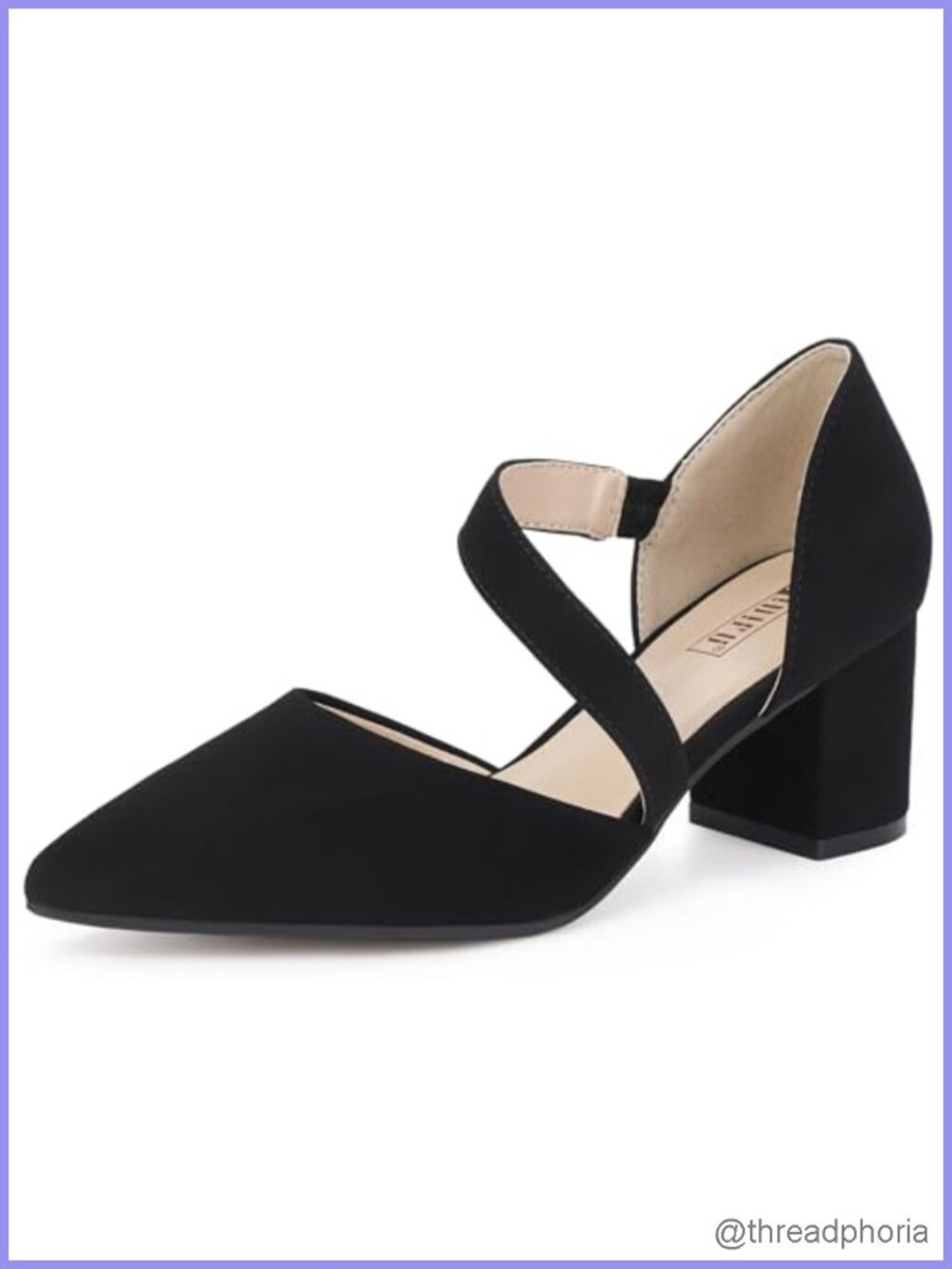Women's Pumps Closed Toe Strappy Heels Low Block Chunky Heels Dressy Wedding